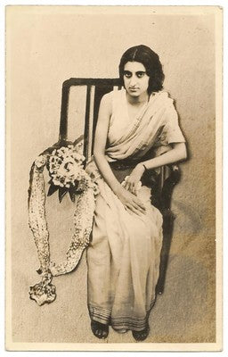 India 1937 postcard Indira Nehru Malaya Visit - Indira Gandhi 5