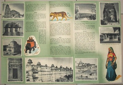 India 1950s MADHYA BHARAT Tourist Promotion folder