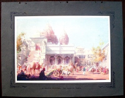 India c1940 The Jaganath Temple Udaipur Rajputana 18x25cm color print