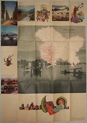 India 1950s KASHMIR Tourist Promotion folder