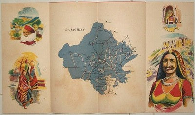 India 1950s RAJASTHAN Tourist Promotion folder