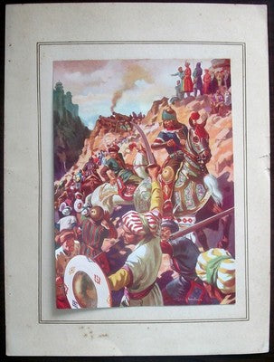 India c.1940 Mughul Siege 17x24cm color print