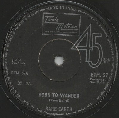 Rare Earth 1971 45rpm Tamla Motown record MADE IN INDIA