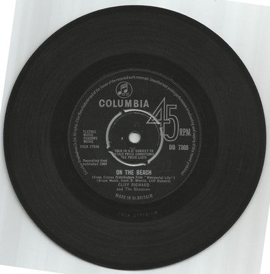 Cliff Richard On The Beach 45rpm record MADE IN INDIA