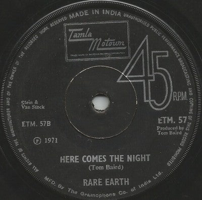 Rare Earth 1971 45rpm Tamla Motown record MADE IN INDIA