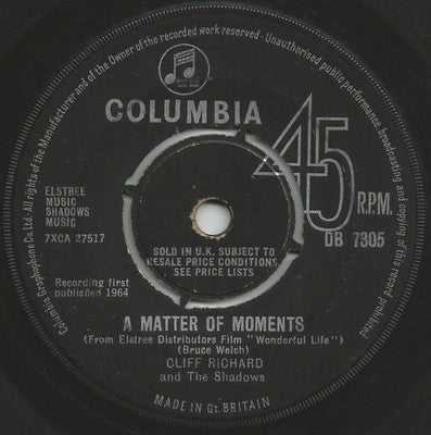 Cliff Richard On The Beach 45rpm record MADE IN INDIA