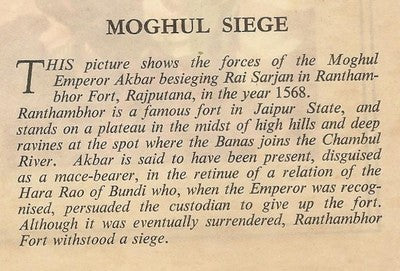 India c.1940 Mughul Siege 17x24cm color print