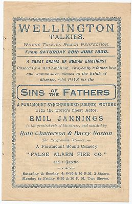 SINS OF THE FATHERS 1928 EMIL JANNINGS India Herald.