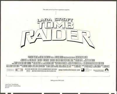 Lara Croft Tomb Raider color proofs & trials etc for India poster