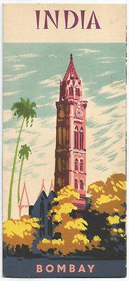 India 1950s BOMBAY Tourist Promotion folder