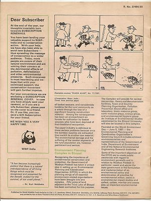 WWF World Wildlife Fund India 1981 4th quarter issue Sea Turtles Brown Pelican.