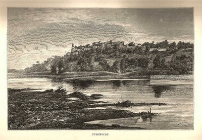India 1876 Wood Engraving NARSINGARH