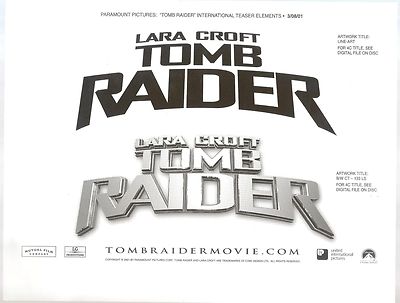 Lara Croft Tomb Raider color proofs & trials etc for India poster