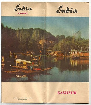 India 1950s KASHMIR Tourist Promotion folder