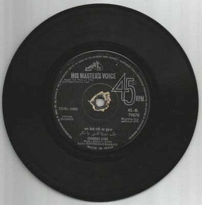 India Sindhi songs by Chandru Atma Music by Bulo Rani 1971 45rpm HMV record