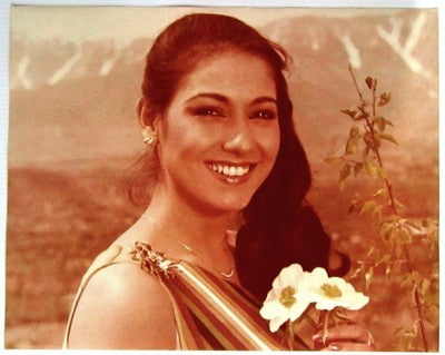 India Bollwood 16" x 19" 1981 sepia photograph Tina Munim Ambani for Rocky