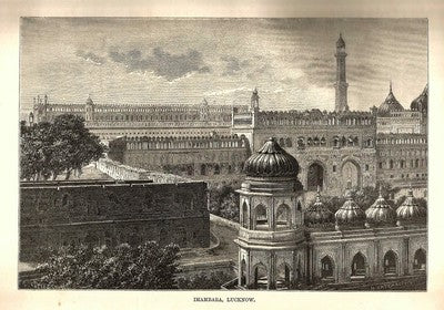 India 1876 Wood Engraving IMAMBARA LUCKNOW